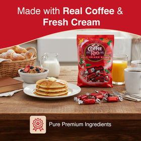 Coffee Rio candy wrappers are pocket-ready for on-the-go snacking