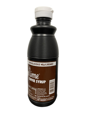 Coffeetime coffee syrup pour-spout enables quick, even drizzle on beverages.