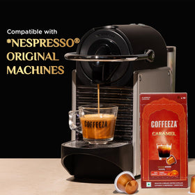 Coffeeza French vanilla flavored espresso pod close-up for smooth vanilla espresso