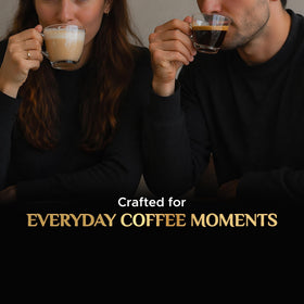 Coffeeza pods ready in machine or cup demonstrating quick brewing