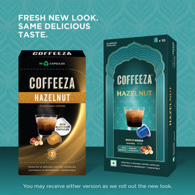 Coffeeza Arabica Medium Roast close-up emphasizes balanced flavor with hazelnut sweetness.