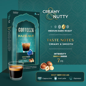 Coffeeza caramel capsules close-up showing buttery sweetness and rich aroma