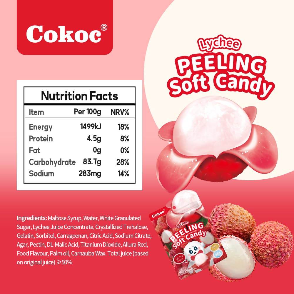 COKOC Exotic Fruit Peelable Gummies display, a playful party treat