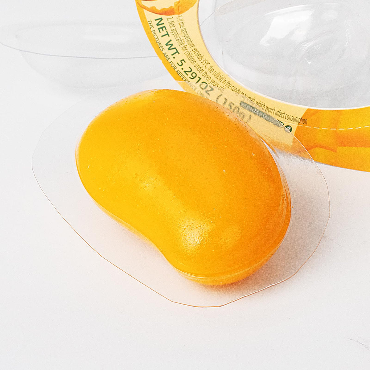 COKOC Mango Gummy: interactive peelable snack for kids and adults.