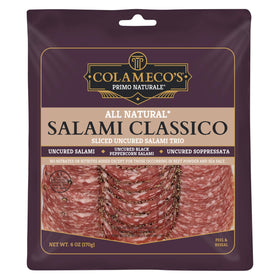 COLAMECO'S Classico Salami Trio classic pack on a board for easy entertaining