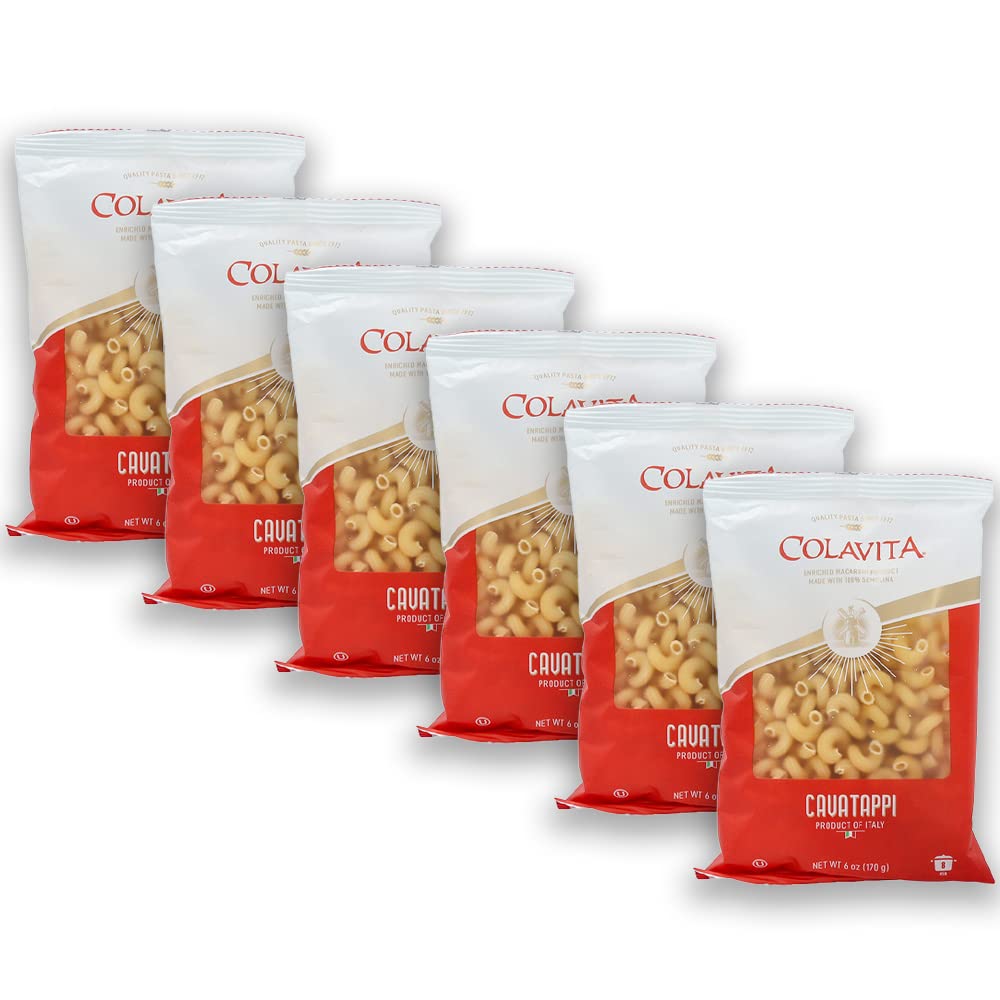 Colavita Cavatappi pasta corkscrew shape ideal for hearty sauces and baked dishes.