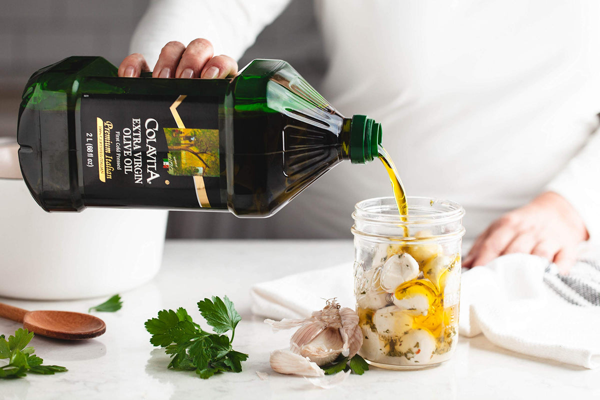 Colavita EVOO kitchen use with roasted veggies for richer flavor.