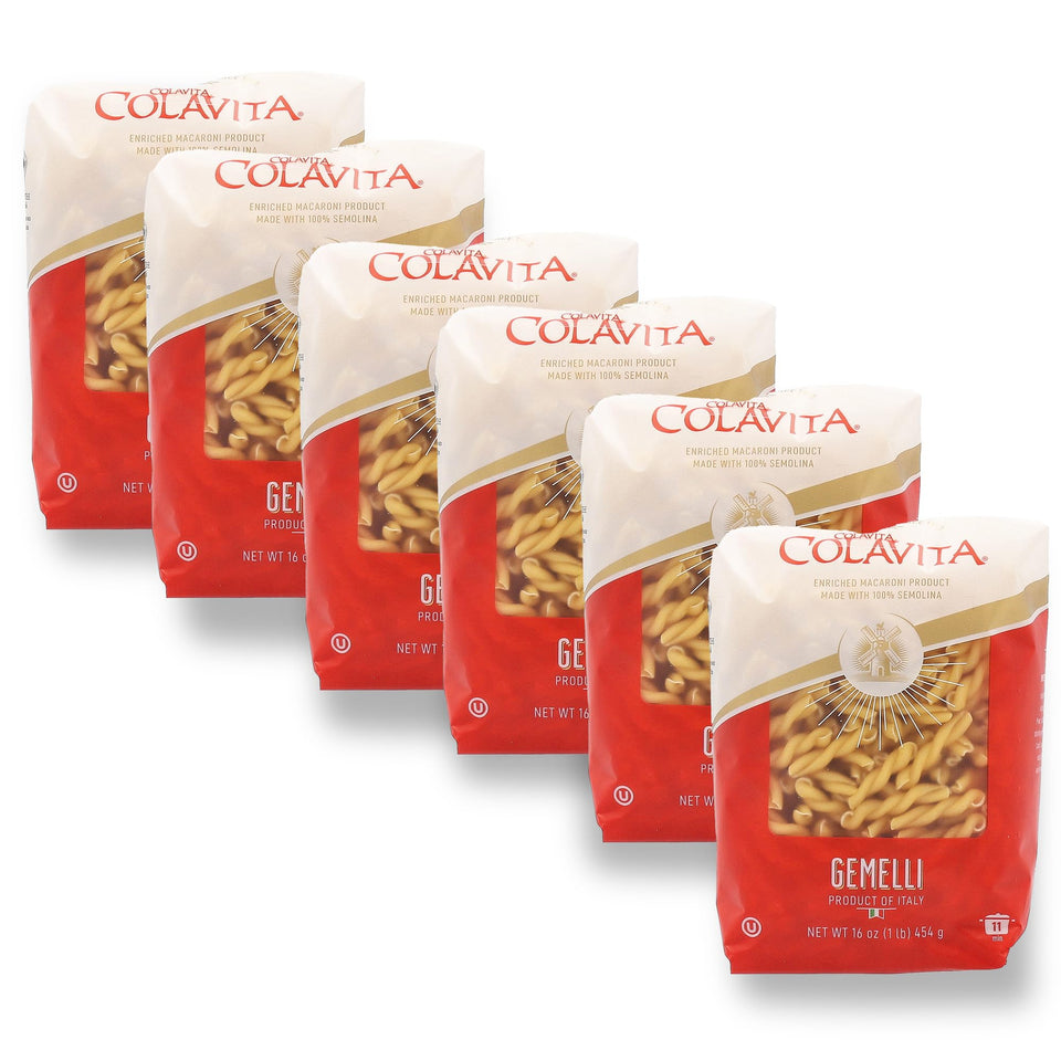Colavita Gemelli pasta braids, twisted shape ideal for clinging sauce and al dente texture