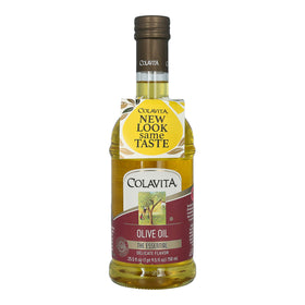 Colavita olive oil bottle top view, ideal for everyday sautéing and baking.