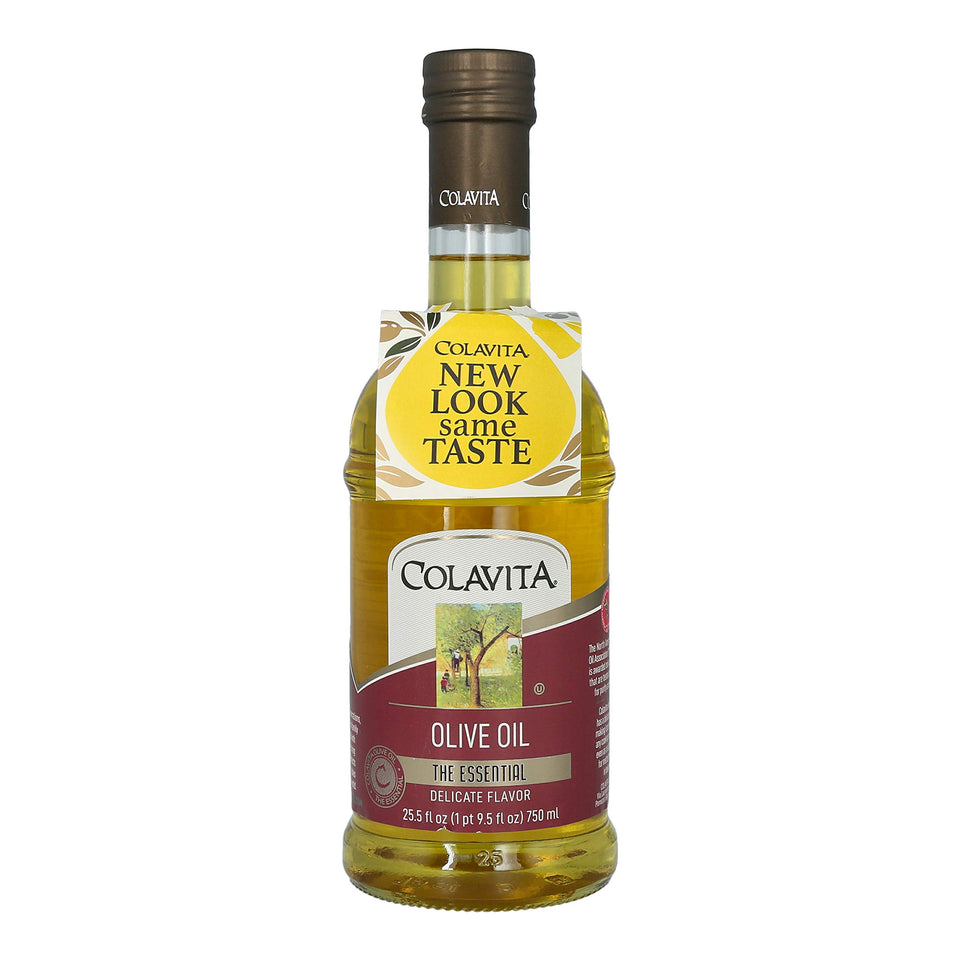 Colavita olive oil bottle top view, ideal for everyday sautéing and baking.