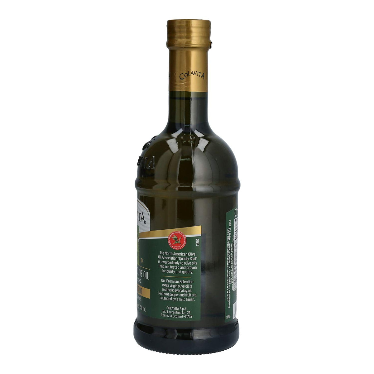 COLAVITA olive oil drizzle visualization suggests easy addition to salads and baked dishes.