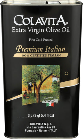 Colavita olive oil drizzle on salad, a tasty finishing touch