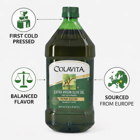 Colavita olive oil first cold pressed pour preserves flavor for sautéing and roasting