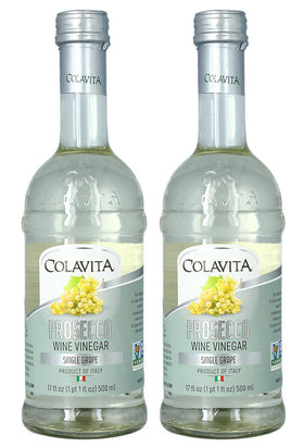 Colavita Prosecco White Wine Vinegar bottle ideal for bright dressings.