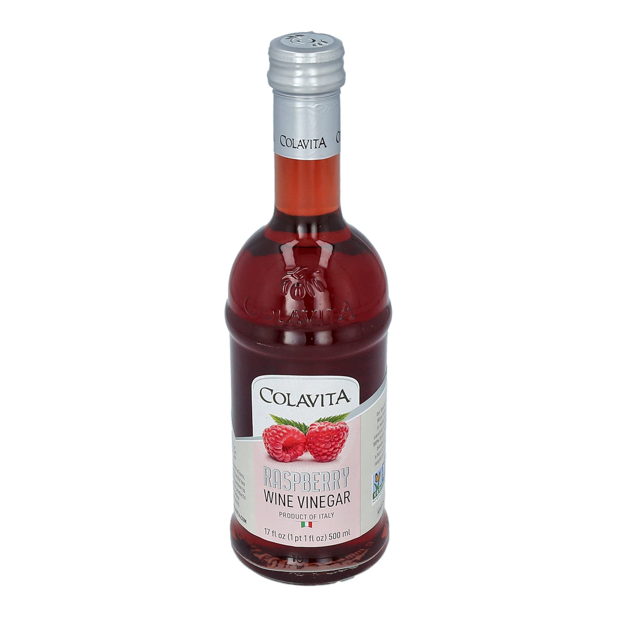 Colavita Raspberry Red Wine Vinegar label closeup highlights artisan aging