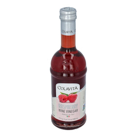 Colavita Raspberry Red Wine Vinegar label closeup highlights artisan aging