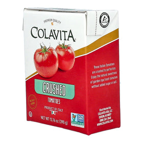Colavita Recart crushed tomatoes can, pack image, rich base for soups and sauces.