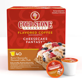 Cold Stone Beverages ice cream flavored pod close-up showcases creamy notes and rich aroma.