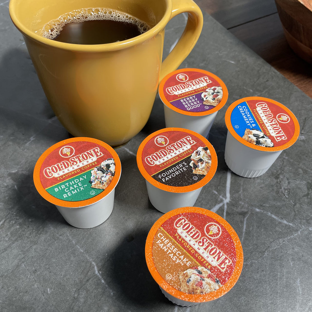 Cold Stone Creamery Beverages coffee pod Keurig compatibility for easy home brewing