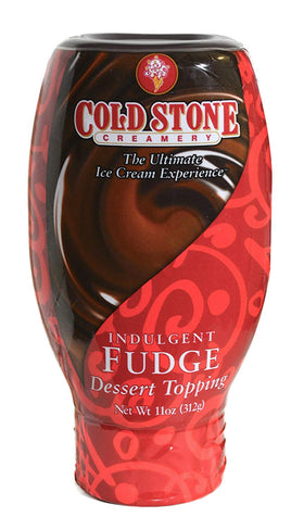 Cold Stone Creamery fudge sauce bottle pour adds rich chocolate touch