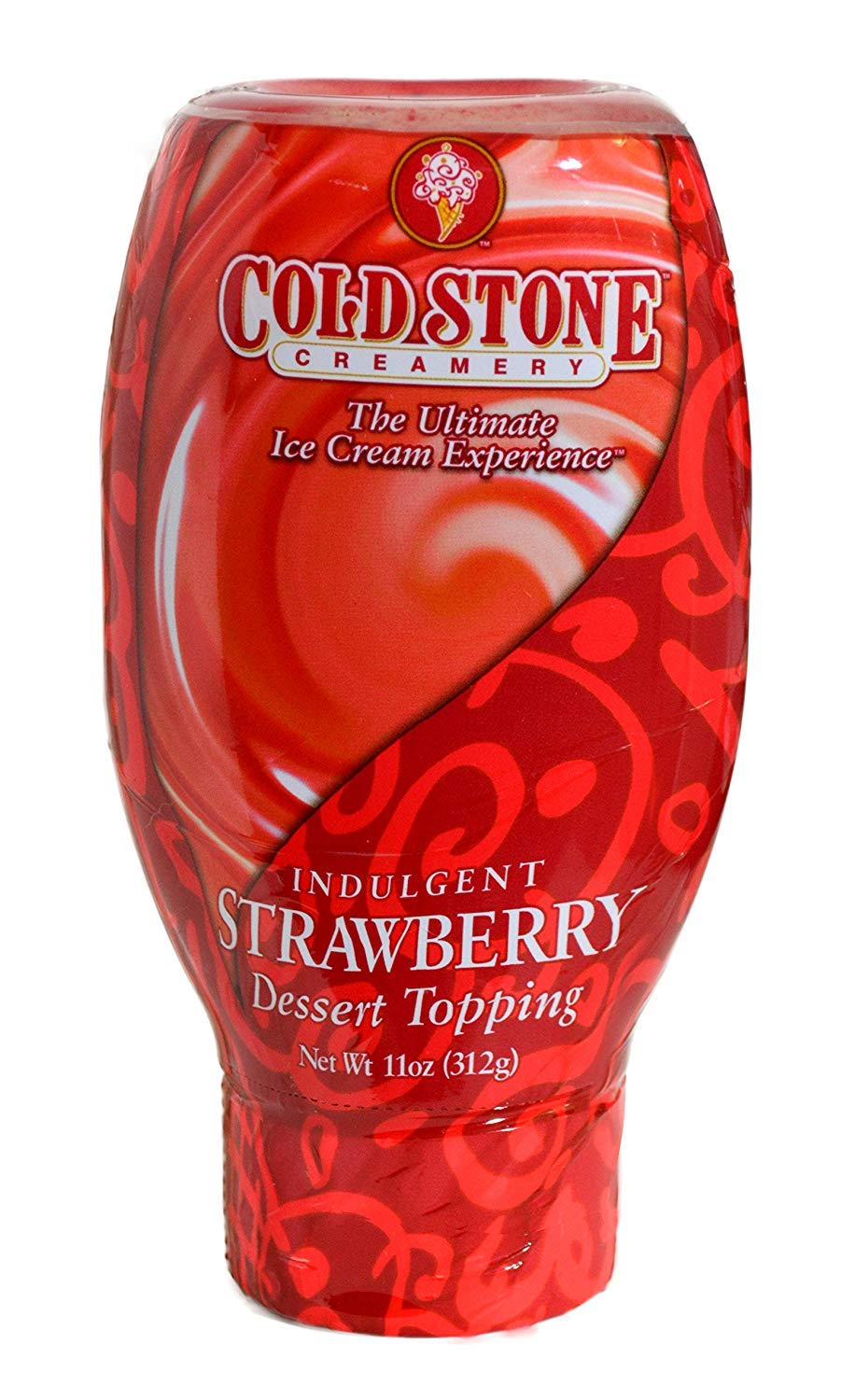 Cold Stone Creamery strawberry sauce bottle pour for fresh fruit toppings