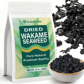Colehechr wakame bulk bag for versatile miso soup and salads.