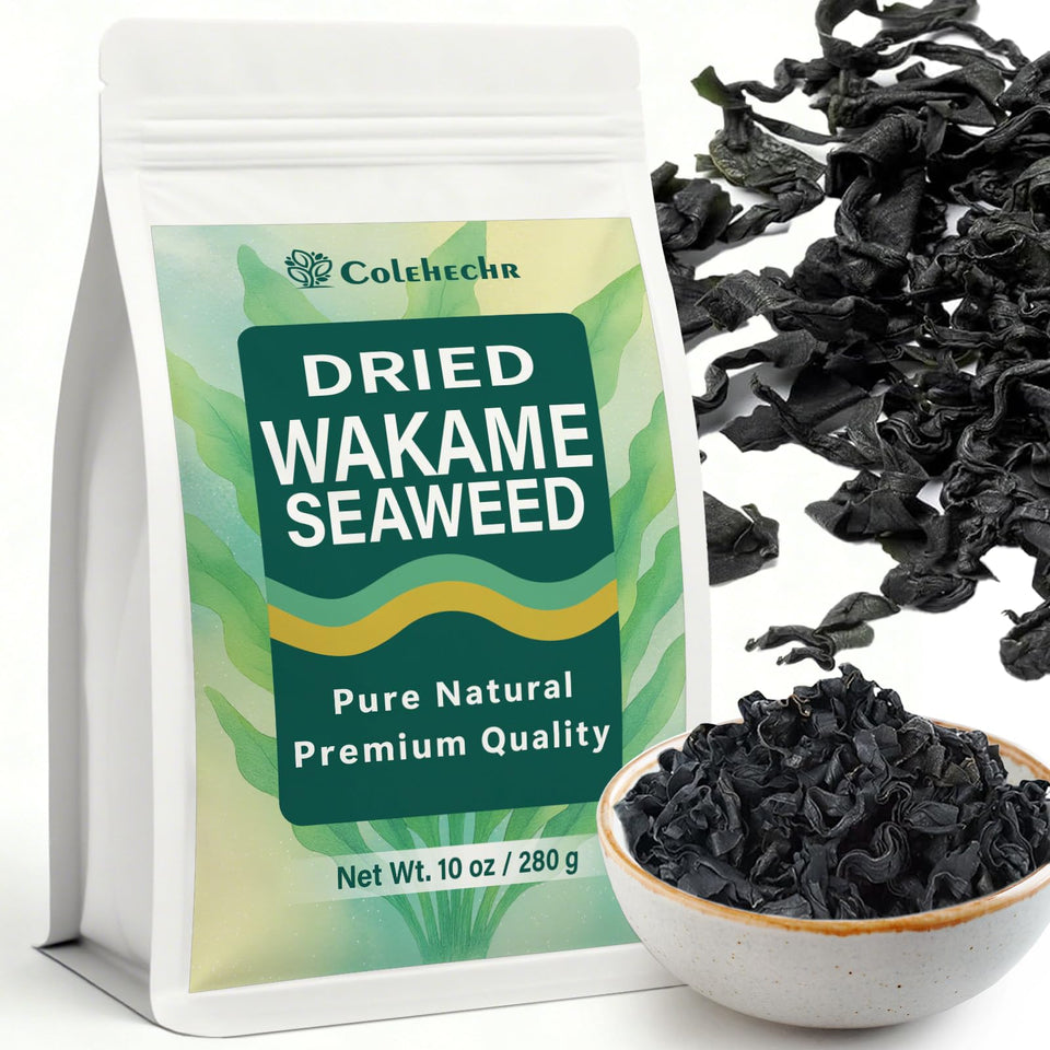 Colehechr wakame bulk bag for versatile miso soup and salads.