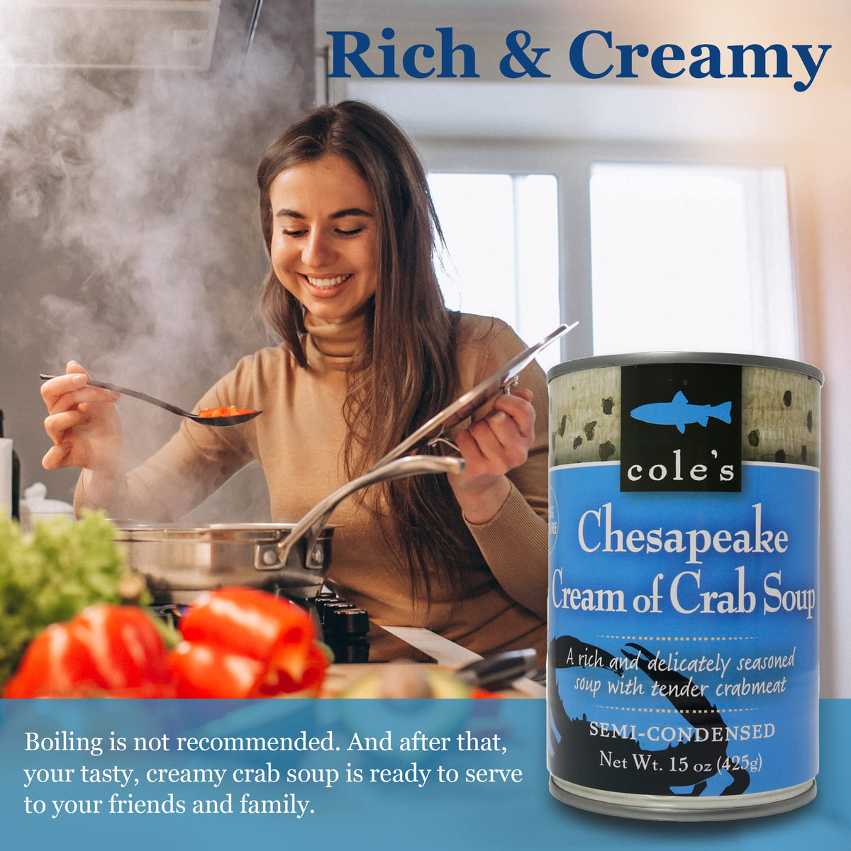 Family dinner featuring Cole's soup, comforting and nourishing.