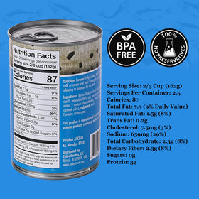 Cole's Chesapeake Cream of Crab Soup ingredients panel, gluten-free and non-GMO.</p>