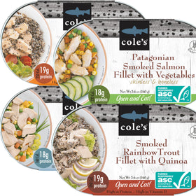 Coles Open Eat Meals applewood-smoked salmon image highlighting a protein-rich ready-to-eat option