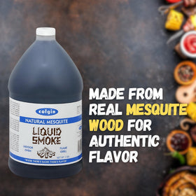 Close-up of Colgin Liquid Smoke drops enhancing steak with West Texas flavor