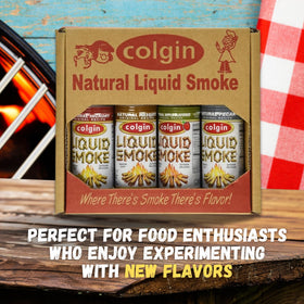 Colgin Liquid Smoke used on salmon and ribs for a smoky finish.