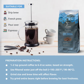 Colibri Coffee cold brew friendly grounds for long, smooth chill