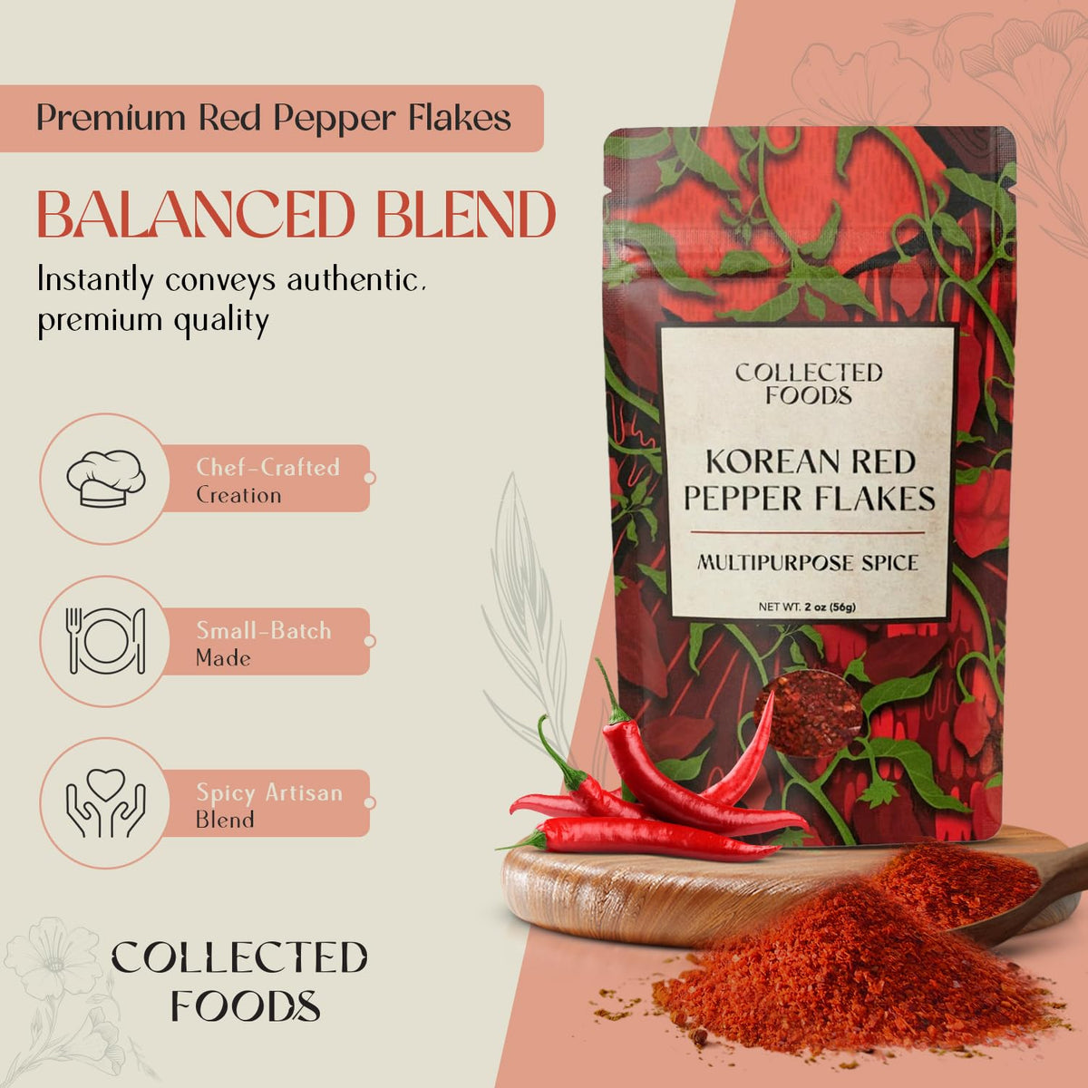 Collected Foods gochugaru base for gochujang sauces and marinades.