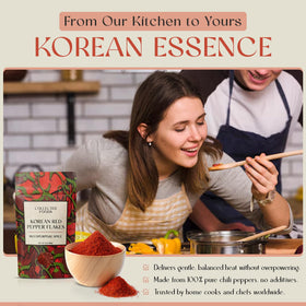 Collected Foods gochugaru adds smoky, balanced heat to Korean BBQ dishes.