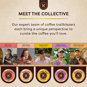 Assorted roasts from the Keurig Coffee Collective representing variety