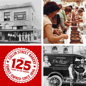 Collin Street Bakery Fruitcake ingredients with pecans showcased for premium crunch