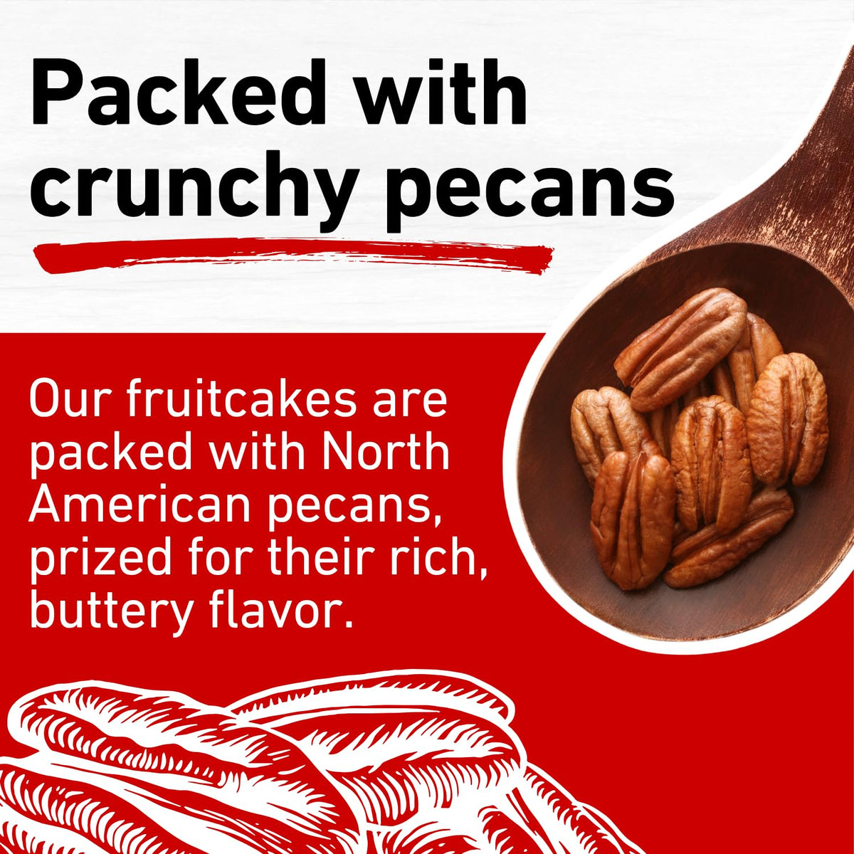 Collin Street Bakery DeLuxe Fruitcake slices, easy to portion for entertaining