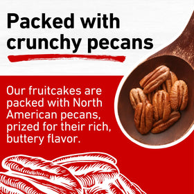 Collin Street Bakery DeLuxe Fruitcake slices, easy to portion for entertaining