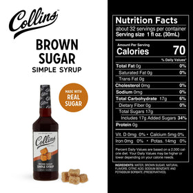 Collins Brown Sugar Syrup drizzle over desserts and pastries for caramel notes