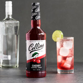 Collins Chicago Cherry Syrup is versatile for smoothies, lemonades, and craft mixers.