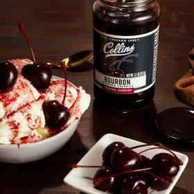 Collins Chicago Bourbon Cherries dessert serve, elevate milkshakes and ice cream