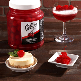 Collins Chicago cherries make cocktails and mocktails visually appealing.