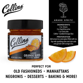 Collins Chicago orange slice garnish on a classic cocktail glass