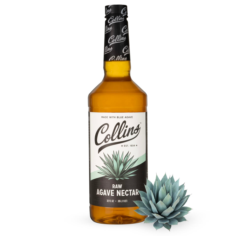Collins Chicago raw agave nectar bottle showing natural sweetness for drinks