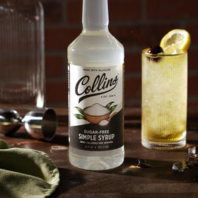 Collins Chicago Sugar Free Simple Syrup fits home bar setups