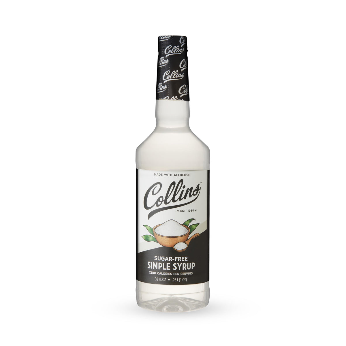 Collins Chicago Sugar Free Simple Syrup poured into a glass for healthier drinks