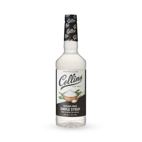 Collins Chicago Sugar Free Simple Syrup poured into a glass for healthier drinks