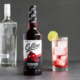 Collins Grenadine adds depth as a soda flavoring in Italian sodas and mocktails.