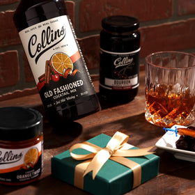 Finished Collins Old Fashioned in a glass inviting the next sip